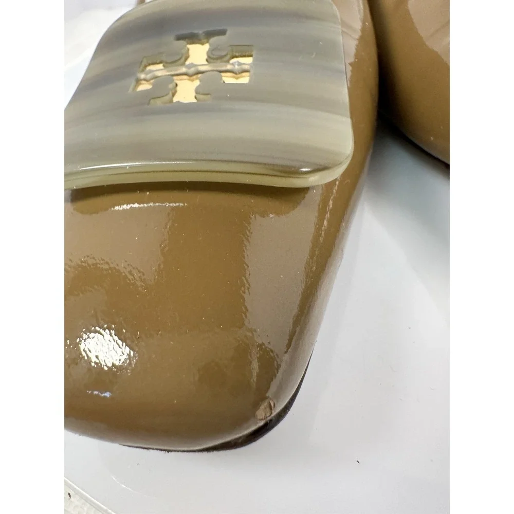 Tory Burch Heels Georgia Wedge Pump Almond Oats Luxury Emblem 9M